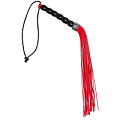 Чёрно-красная мини-плеть для эротических игр Obsessive A715 whip