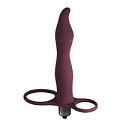 Бордовая вибронасадка для двойного проникновения Lola toys Flirtini 1204-02lola (15,9 см)