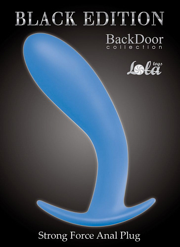 Нежно-голубая анальная пробка Lola toys Strong Force Anal Plug 4215-03Lola (14 см)