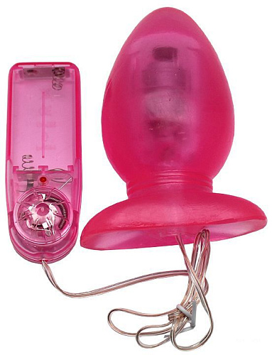 Розовая вибропробка с выносным пультом Eroticon 30303 (11 см)