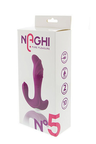 Фиолетовый вибратор с клиторальной стимуляцией Tonga N5 RECHARGEABLE DUO VIBRATOR 530005
