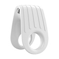 Двойное белое эрекционное кольцо с вибрацией OVO B12 WHITE