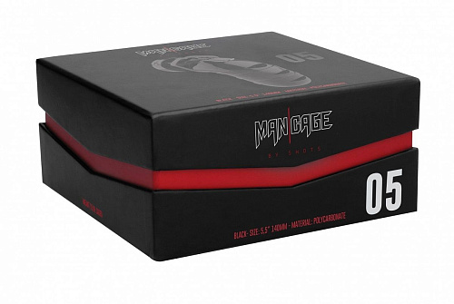 Чёрный мужской пояс верности Shots Media BV Model 05 Chastity 5.5 Cock Cage MCG005BLK