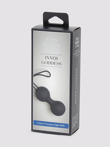 Чёрные, меняющие цвет вагинальные шарики Fifty Shades of Grey Inner Goddess Colour-Changing Jiggle Balls 90g FS-74941 (90 гр)