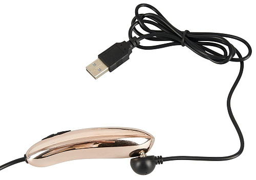 Вибростимулятор чёрный с золотым для пар с пультом Orion Couples Cushion  05937370000