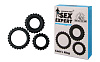 Набор из 3 чёрных эрекционных колец Bior toys Sex Expert SEM-55077