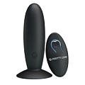 Чёрная анальная пробка с вибрацией и пультом управления Baile Remote Control Vibrating Plug BI-040045W-0803 (11 см)