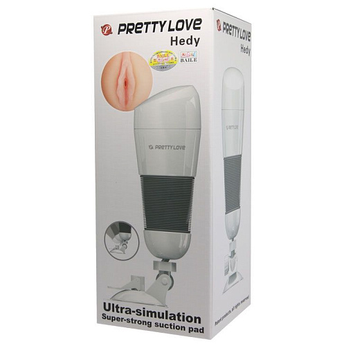 Мега-мастурбатор вагина белого цвета без вибрации Baile Hedy BM-00900T49N