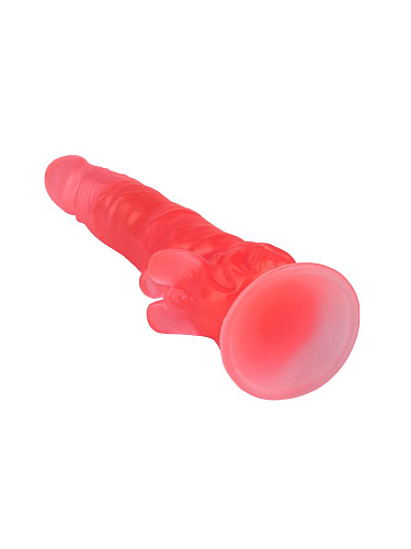 Розовый фаллоимитатор с лепестками у присоски LOVETOY (А-Полимер) 210200 (18,5 см)