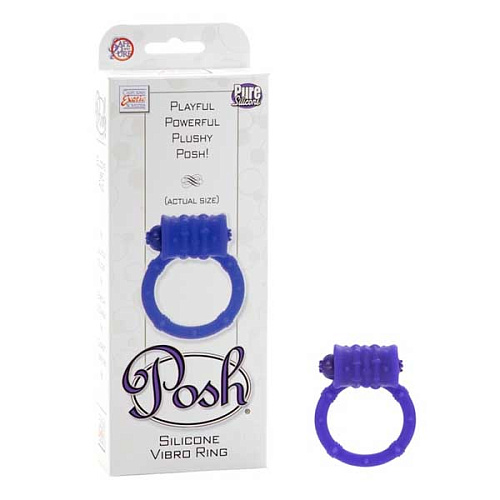 Фиолетовое эрекционное кольцо California Exotic Novelties Posh Silicone Vibro Rings SE-1369-65-3