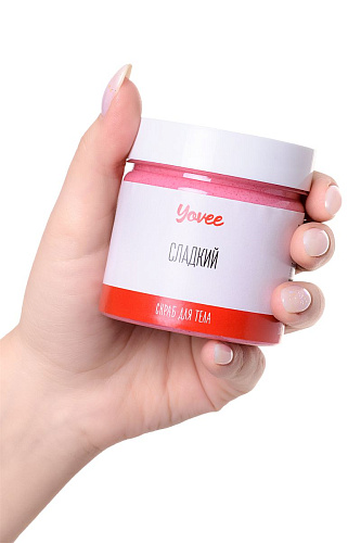 Скраб для тела ToyFa «Сладкий» с ароматом клубничного йогурта 722308