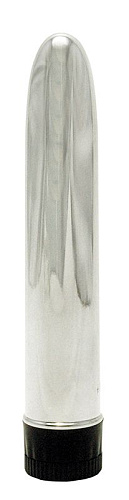 Серебристый вибратор Seven Creations TOTAL SILVER 8826S-PLBXSC (17 см)