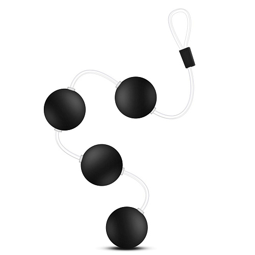 Чёрные анальные шарики Blush Novelties Performance Pleasure Balls BL-23755