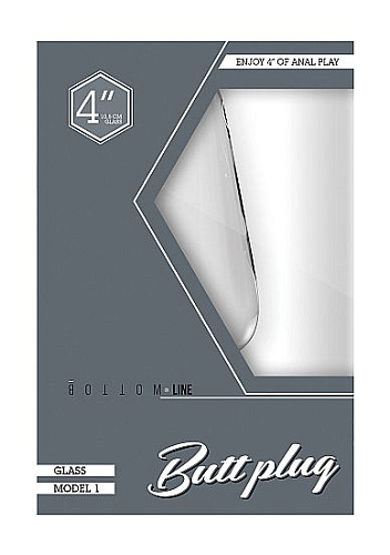 Стеклянный, прозрачный анальный стимулятор Shots Media BV Bottom Line BTM001GLS (10,5 см)