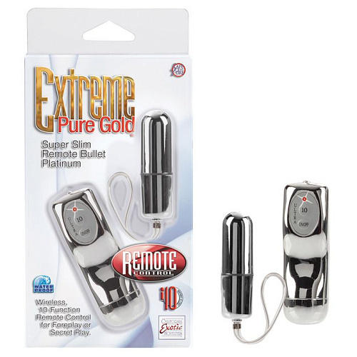 Серебрянная вибропуля с радиоуправлением California Exotic Novelties SE-0081-10-3