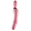 Двусторонний жезловый вибратор розового цвета с нагревом RestArt Fakel RA-319 (24 см)
