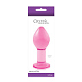 Большая розовая стеклянная анальная пробка NS Novelties CRYSTAL PLUG NSN-0701-34 (10 см)
