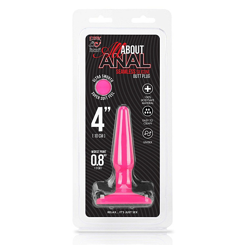 Розовый плаг из силикона Erotic Fantasy HT-B2-HPNK (10 см)