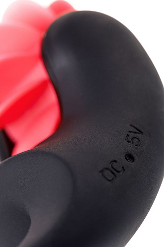 Чёрно-красное эрекционное виброкольцо Erotist 548003