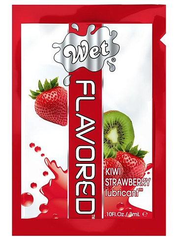 Лубрикант с ароматом киви и клубники Wet Flavored Kiwi Strawberry 23491 (3 мл)