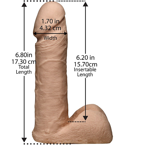 Чёрные трусики с теленой насадкой Doc Johnson Vac-U-Lock Set 7 ULTRASKYN Ultra Harness 1050-15-BX (17,3 см)