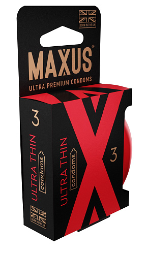 Ультратонкие, презервативы в железном кейсе Maxus Sensitive №3 (3 шт)