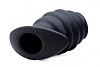 Большая чёрная анальная пробка XR Brands Hive Ass Tunnel Silicone Ribbed Hollow Anal Plug Large AF982-Large (9,65 см)