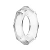 Прозрачное эрекционное кольцо с гранями Lovetoy POWER PLUS Cockring LV1434 clear