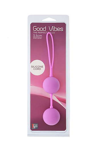 Розовые вагинальные шарики на силиконовой связке Dream Toys GOOD VIBES THE PERFECT BALLS PINK 20832