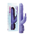 Сиреневый вибратор с клиторальным стимулятором Seven Creations PG-12-10-E19-ALPU-BX (20 см)