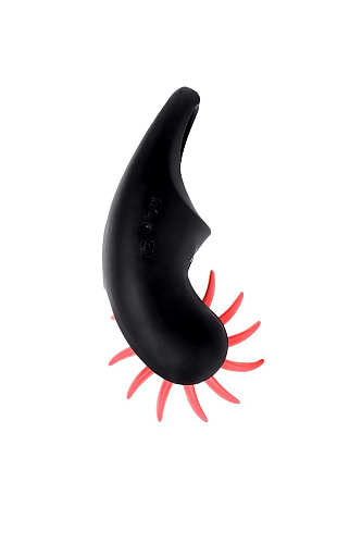 Чёрно-красное эрекционное виброкольцо Erotist 548003