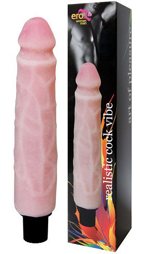 Вибратор телесного цвета Bior toys Realistic Cock Vibe EE-10057 (25,5 см)