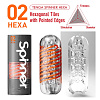 Оранжевый мастурбатор Tenga SPINNER Hexa SPN-002