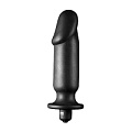 Чёрный анальный вибратор-фаллос XR Brands Silicone Vibrating Anal Plug TF1768 (15,2 см)