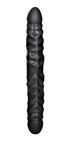 Чёрный двусторонний фаллоимитатор California Exotic Novelties Veined Double Dong 12 SE-0193-03-2 (30 см)