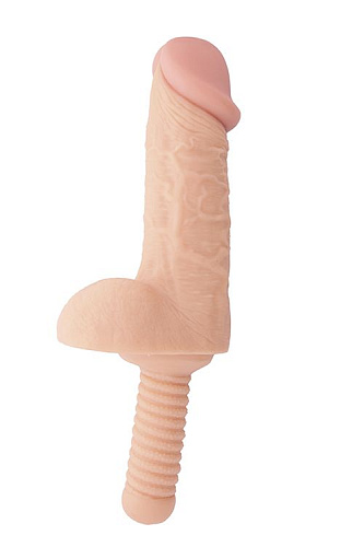 Телесный фаллоимитатор-гигант с рукоятью Dream Toys BIGSTUFF DONG WITH HANDLE 9.5INCH 20943 (24 см)