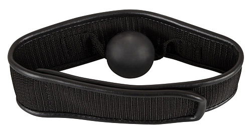 Чёрный кляп-шар на широком ремне Orion Bad Kitty 0523267