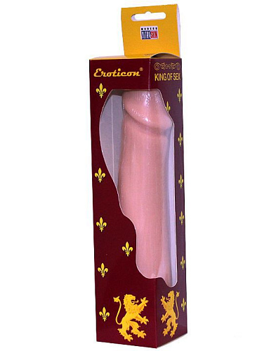 Телесный вибратор из ультраскин Eroticon 30095 (24 см)