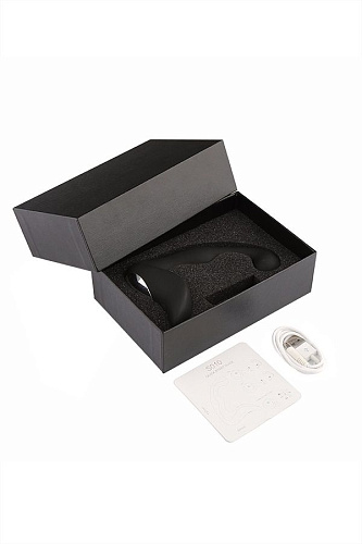 Стимулятор простаты с гибкой головкой чёрного цвета S-HANDE Landy SHD-010