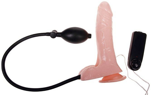 Реалистичный вибратор телесного цвета с функцией расширения Baile BW-008066AQ (19,3 см)