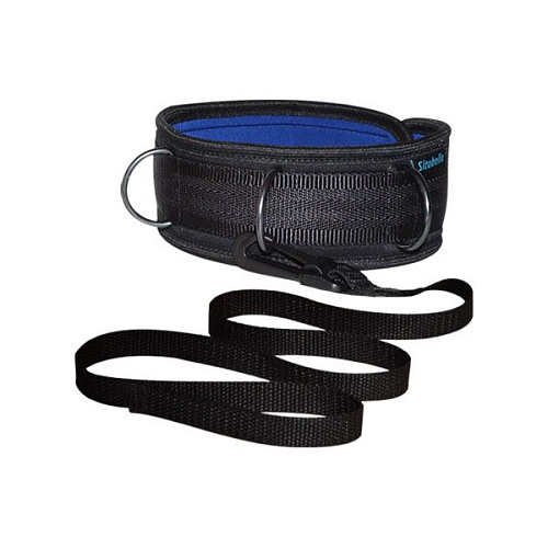 Чёрно-синий ошейник из неопрена с поводком Sitabella 7103-1