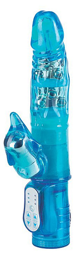 Голубой ротатор с разносторонним вращением шаров Seven Creations TWIN TURBO DOLPHIN 06-166JBLU BCD GP (17,5 см)