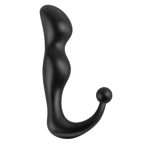 Чёрный С-образный анальный стимулятор Pipedream Deluxe Perfect Plug PD4621-23 (14 см)