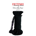 Черная веревка для фиксации Deluxe Silky Rope - 9,75 м. Pipedream PD3865-23