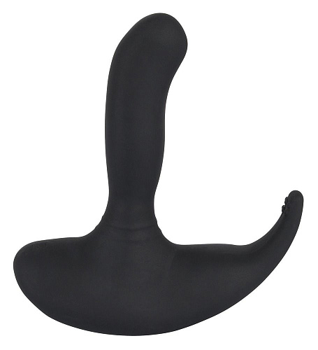 Чёрный вибростимулятор простаты с 8 режимами вибрации и движущимся язычком Orion 0588342