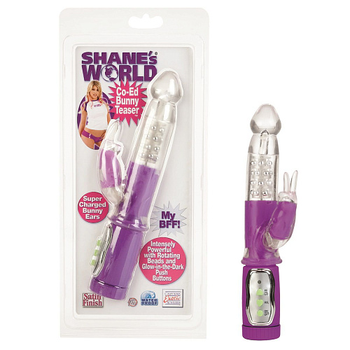 Мощный фиолетовый вибратор с маленькими шариками California Exotic Novelties Shanes World SE-0684-30-2 (14 см)