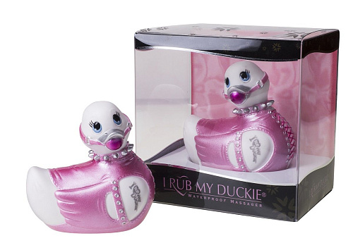 Бело-розовый вибратор-уточка Big Teaze Toys I Rub My Duckie Bondage Travel Size 10185