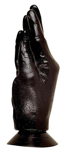 Чёрная кисть-реалистик на присоске для фистинга Mister B MB775113 (21 см)