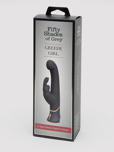 Фиолетовый вибратор-кролик Fifty Shades of Grey Greedy Girl G-Spot Stroker Rabbit Vibrator FS-80004 (24,1 см)