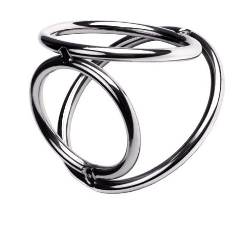 Тройной бондаж для пениса из металлических колец ToyFa 717105-S